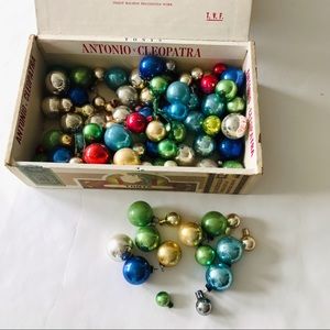 VINTAGE | Mercury Glass Tiny Christmas Ornaments Colorful